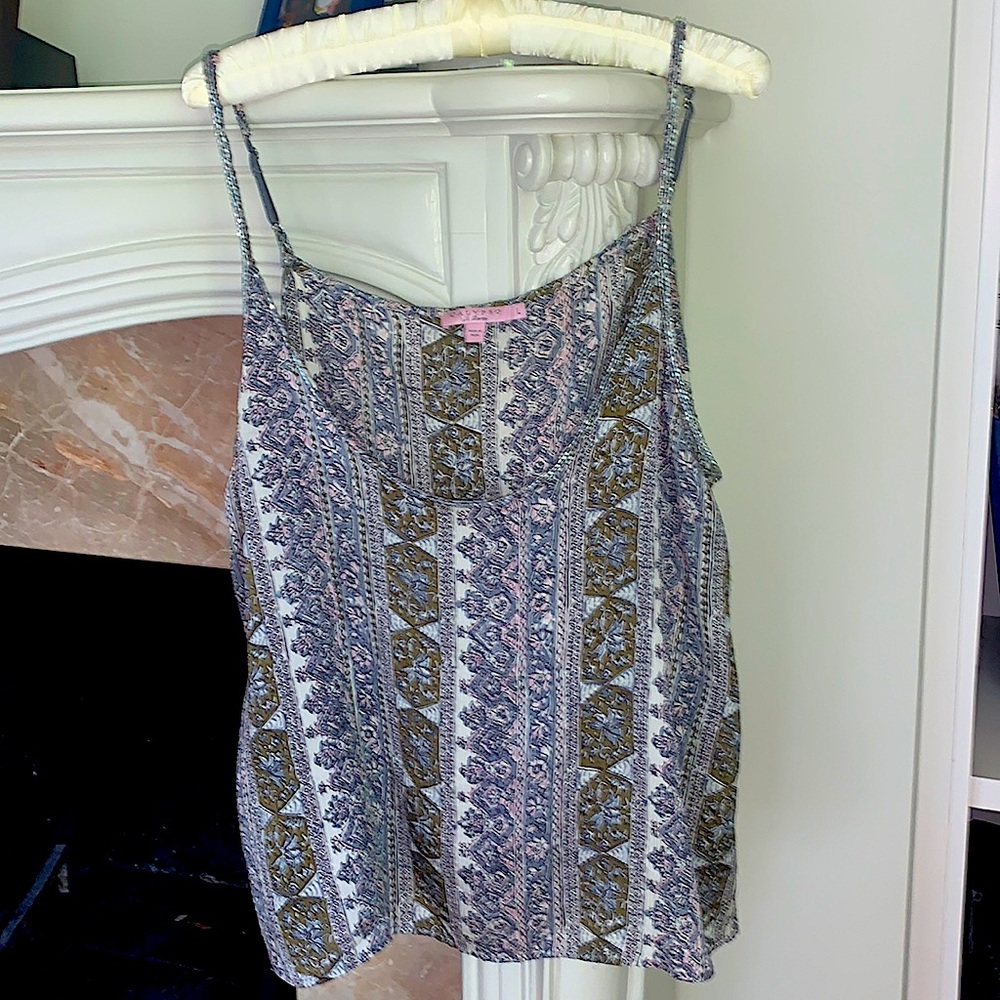 Calypso silk printed top